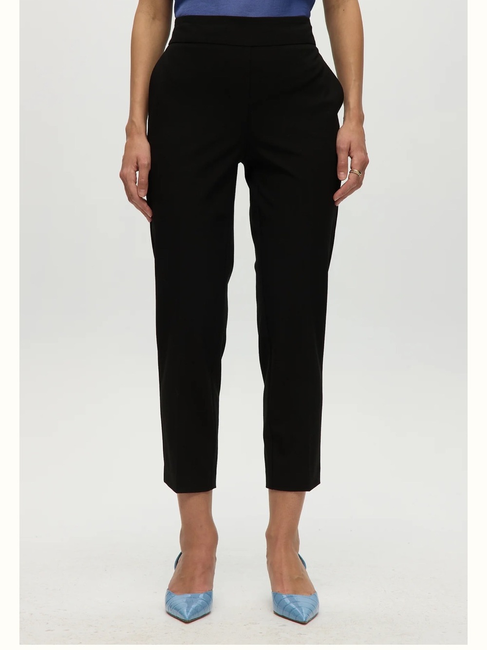 Hilary Radley Black Slim Cropped Ponte Pants